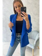 Bunda s chlopňou elegantná chrpová modrá
