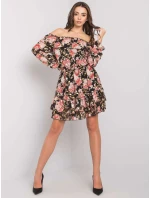 Šaty DHJ SK 15015 2.73P čierna a ružová