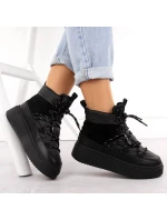 Dámske snehové topánky na pltform 24-72302BK / WOL280A Black - Potocki Dámske snehové topánky na pltform 24-72302BK / WOL280A Black - Potocki