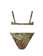 Dámske dvojdielne plavky Mykonos 1 S936MN2 Green Patterned - Self