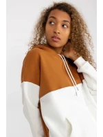 Dámska mikina Model AP-BL-AP-3001.98P Light Brown - Rue Paris Dámska mikina Model AP-BL-AP-3001.98P Light Brown - Rue Paris