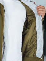 Pánska bunda bomber s kapucňou zelená FashionStreet TX5022
