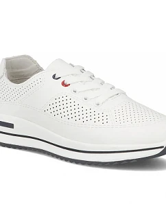 Dámske kožené šnurovacie čižmy Filippo DP7608/26 WH