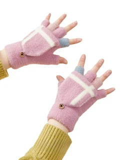 Dámske/detské zimné rukavice - ružové