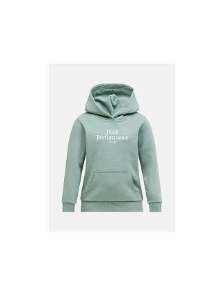 Detská mikina PEAK PERFORMANCE Jr Original Small Logo Hood, zelená farba Detská mikina PEAK PERFORMANCE Jr Original Small Logo Hood, zelená farba