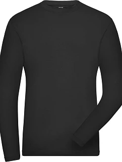 Daiber JN 1804 Pánske elastické pracovné tričko – Solid 02.1804 čierne
