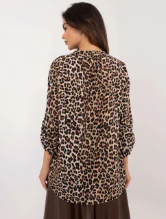 Košeľa TW KS BI 7175a.25 čierna a béžová