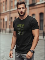 Pánske bavlnené tričko s potlačou Arena 96 black FashionStreet NX0146R