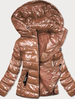 Zlatá dámska lakovaná bunda (B9759-101)