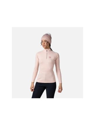 Rossignol W Classique 1/2 Zip mikina ružová
