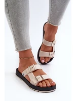 Dámske žabky s plochou podrážkou ZAXY LL285072 Beige