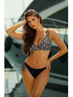 Dámske dvojdielne plavky Barbados 10 S115BA10-2 čierne s geometrickým vzorom - Self Dámske dvojdielne plavky Barbados 10 S115BA10-2 čierne s geometrickým vzorom - Self