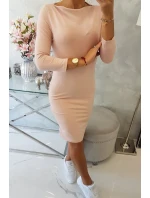 Klasické šaty tmavo púdrovo ružové