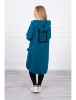 Bunda oversize s kapucňou navy