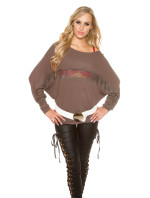 Trendy Koucla bat-sweater with lace