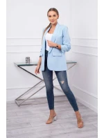 Bunda s klopami elegantná modrá Bunda s klopami elegantná modrá