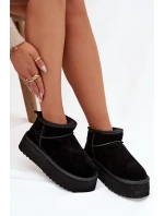 Ženské sněhule z přírodního semiše černé Mairene