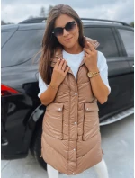 Dámska prešívaná vesta MARIEL camel FashionStreet TY3016