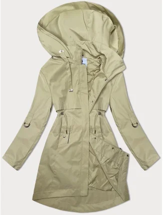 Jednoduchý kabát s odnímateľnou kapucňou Glakate beige (LU98028#) Jednoduchý kabát s odnímateľnou kapucňou Glakate beige (LU98028#)