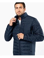 Kariban K 6171 Pánska hybridná bunda 20.6171 stredne tmavomodrá/tmavomodrá melírovaná