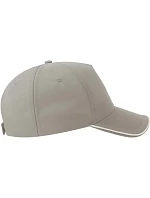Atlantis Headwear Recy Five Piping – 5-panelová sendvičová čiapka 33.0282 šedá/biela