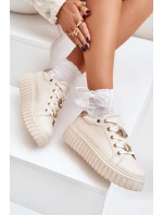 Dámske tenisky s krúžkami Beige Grelesi Dámske tenisky s krúžkami Beige Grelesi