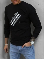 Pánska mikina s potlačou čierna FashionStreet BX5364