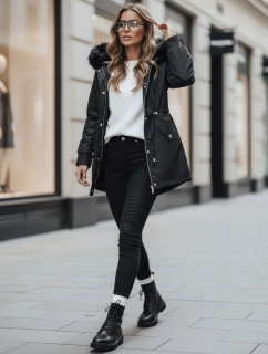 MEGI dámska bunda čierna FashionStreet TY3305