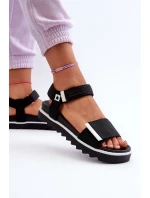 Damskie Sandały Na Platformie Big Star NN274778 Czarne