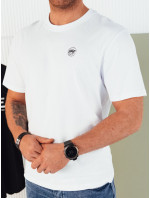 Pánske tričko s potlačou biele Dstreet RX5442