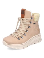 Dámske členkové zateplené topánky W RKR572 Hnedo-béžová - Rieker