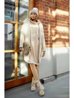 Dámske denné šaty FI 722 béžové - Fasardi