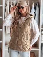 Dámska prechodná prešívaná vesta VESOLITA camel FashionStreet TY4878