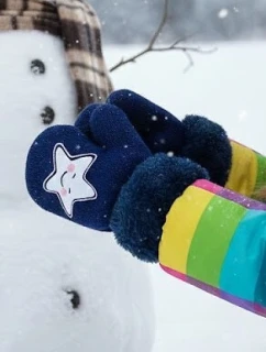 Rukavice RED 0011G Kožušina so šnúrkou