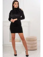 Velúrové šaty čierny