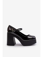 Dámske lakované topánky Big Star NN274004 black Dámske lakované topánky Big Star NN274004 black