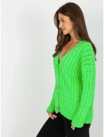 Dámsky sveter LC SW 8036 fluo zelený Dámsky sveter LC SW 8036 fluo zelený