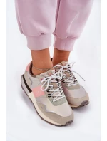 Dámske semišové tenisky Big Star HI-POLY SYSTEM - sivo-ružové