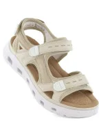 Pohodlné sandále na suchý zips Rieker W RKR691 beige