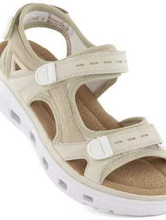 Pohodlné sandále na suchý zips Rieker W RKR691 beige