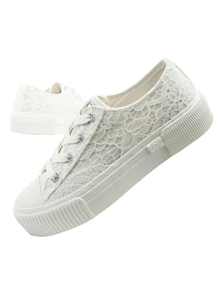 Lee dámske športové topánky Isla trainers white platform lace-up women's