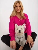 Dámsky kardigan LC SW 8042.08X fuchsiová - FPrice