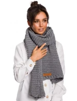 BK041 Dlhá zimná škraboška s nášivkou loga - čierna