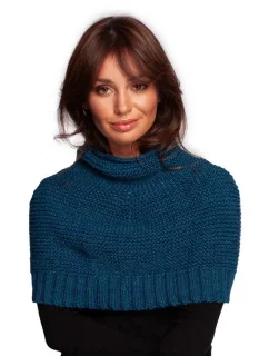 BK099 Pletená komínová šatka petrol blue -Moe