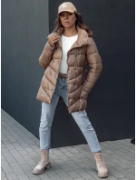 Dámsky prešívaný zimný kabát BLOOM camel FashionStreet TY4536
