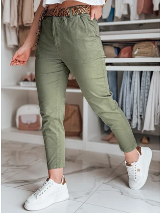 Dámske nohavice MADELINA khaki FashionStreet UY2628 Dámske nohavice MADELINA khaki FashionStreet UY2628
