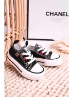 Dziecięce Klasyczne Niskie Trampki BIG STAR HH374194 Czarne