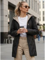 Dámska prešívaná prechodná bunda čierna FashionStreet TY5562