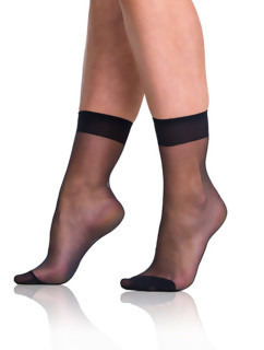 Dámske silonkové ponožky FLY SOCKS 15 DEN - Bellinda - čierna