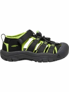 Detské trekingové sandále Keen Newport H2 Black/Lime green na leto (1009942)